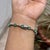 Gemstone Handcrafted Emerald & Diamond Infinity Link Bracelet in 925 Sterling Silver For Sale - Image 7 of 14