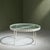 Circular Coffee Table in White Lacquered Steel and Glass Top by Janni van Pelt for Myhome, Netherlands, 1950s For Sale - Image 10 of 10