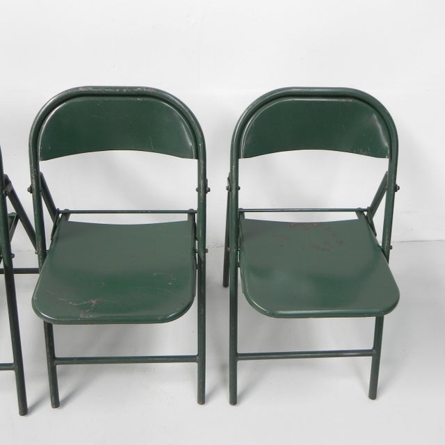 Industrial Steel Du-Al Folding Chairs from Dare Inglis, 1960s, Set of 4 For Sale - Image 6 of 18
