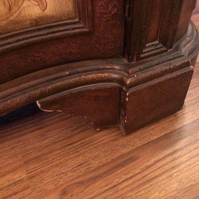 French Style Gold Painted Serpentine Demi Cabinet For Sale - Image 4 of 8