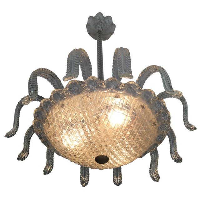 Medusa Ceiling Light attributed to Barovier & Toso, 1950s For Sale - Image 10 of 13