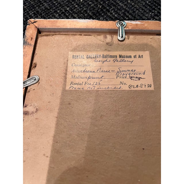 MCM Woodcut Print by Leona Pierce For Sale - Image 4 of 4