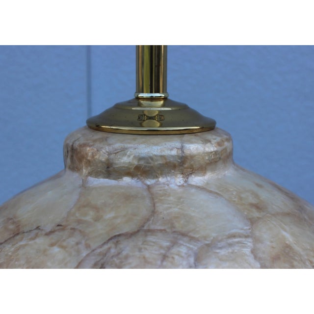 1970s Capiz Shell Table Lamp For Sale In New York - Image 6 of 9