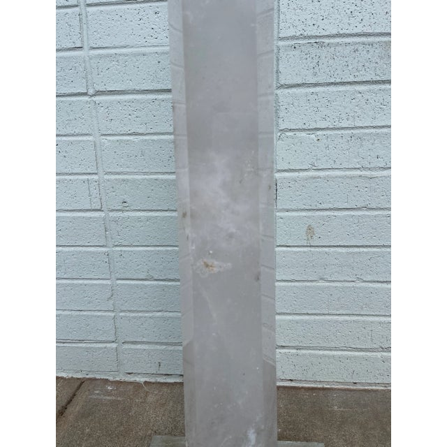 Grand Tour Neoclassical Grand Tour Style Rock Crystal Obelisk Silver Gilt Mount For Sale - Image 3 of 11