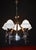 Art Deco French Five-Light Chrome, Bakelite & Opaline Glass Chandelier, 1930s For Sale - Image 14 of 18