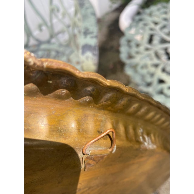 1970s Brass Metal and Wooden Coffee Table For Sale - Image 11 of 13