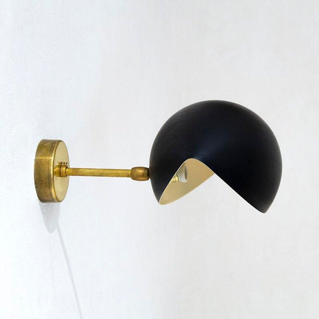 Vintage Wall Light in Brass and Aluminium, 1950s For Sale - Image 6 of 8