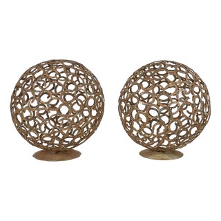 Decorative Horseshoe Spheres, Set of 2 For Sale