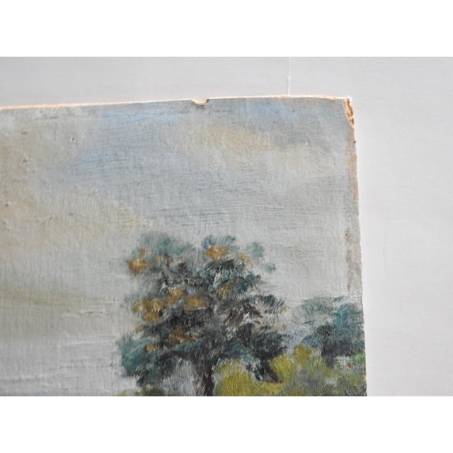 Early 20th Century Early 20th Century Texas Bluebonnet Landscape Painting For Sale - Image 5 of 7