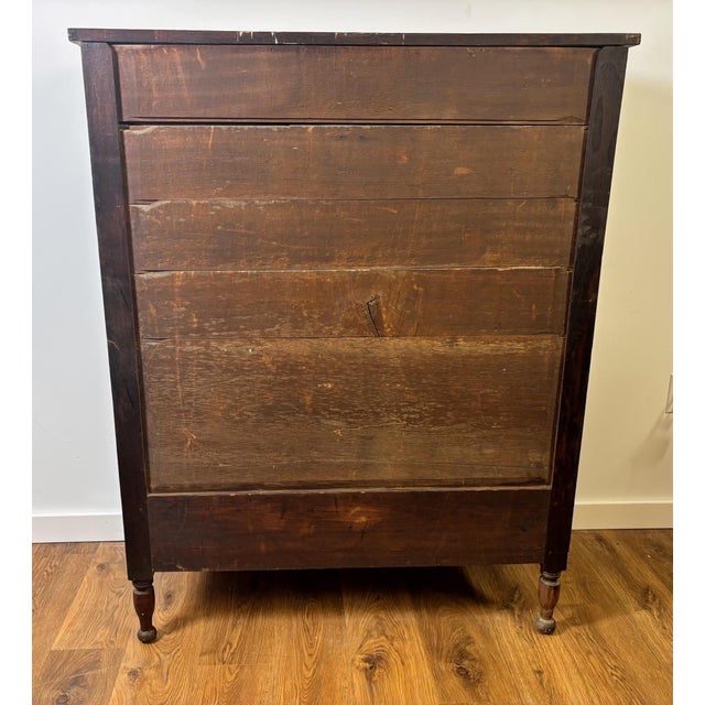 Wood Antique Southern American Walnut Tall Chest of Drawers Upcountry South Carolina, Circa 1825 For Sale - Image 7 of 17