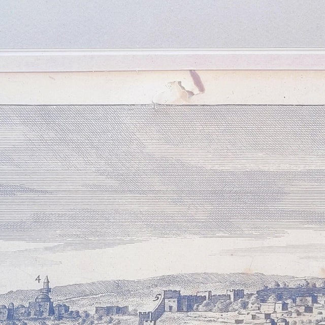 Paper 19th Century Panoramic Views of Jerusalem in Scio, Framed Engravings, Set of 2 For Sale - Image 7 of 18