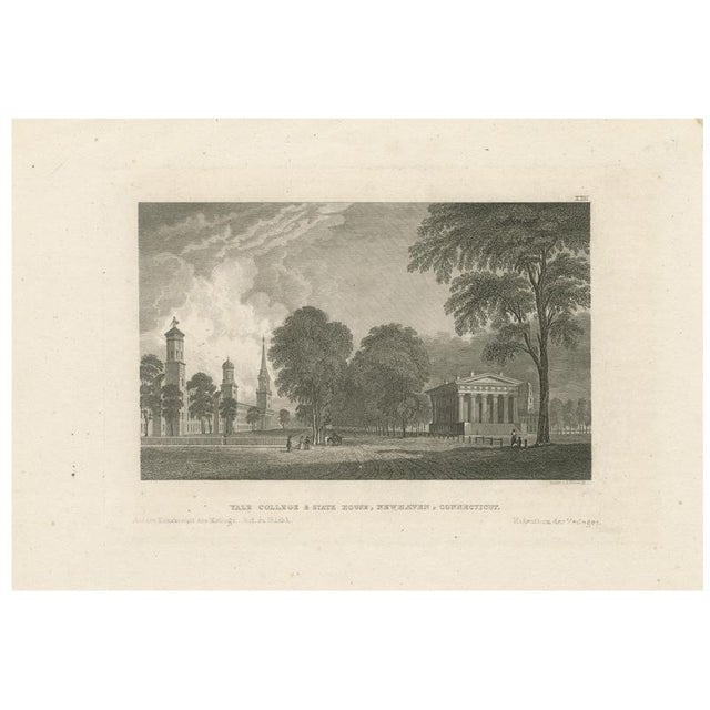 Joseph Meyer and Hermann Meyer, Yale College and State House New Haven Connecticut, 1850, Engraving For Sale - Image 10 of 10