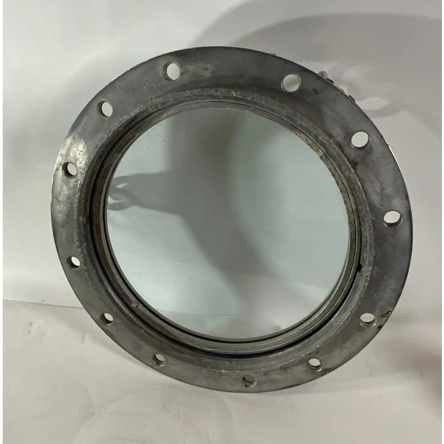 Nautical Aluminum Ship's Porthole For Sale - Image 3 of 11