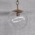 Mid-Century Brass and Bubble Glass Pendant For Sale - Image 8 of 11
