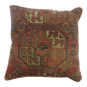 Zabihi Collection Antique Turkeman Rug Pillow