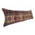 Antique Kurdish Navy Blue Sofa Rug Pillow Cushion Cover -16'' X 42'' For Sale