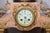 Antique French 1896 “Amour Irresistible” Angel Statue Pink Marble 3-Piece Clock Set For Sale - Image 14 of 17