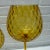 Glass Pair Vintage 1960s Amber Blown Glass Ball Vases Candle Holders For Sale - Image 7 of 8