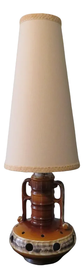 Mid-Century German Fat Lava Ceramic Floor Lamp, 1960s