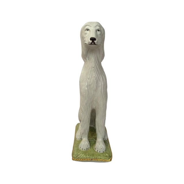 Italian Ceramic Afghan Hound Statue Chairish