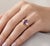 Contemporary Amethyst Engagement Ring | Marquise Cut Gemstone Ring | February Birthstone Promise Ring for Women Us 7 For Sale - Image 3 of 5