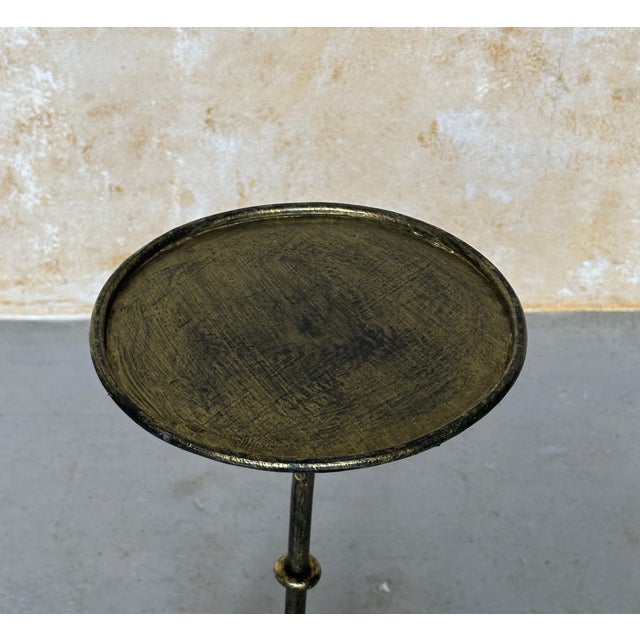 Small Spanish Iron Drinks Table With Scrolled Feet Chairish
