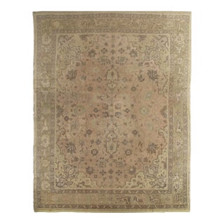 Late 19th Century Antique Turkish Oushak Rug - 13′4″ × 16′8″ For Sale