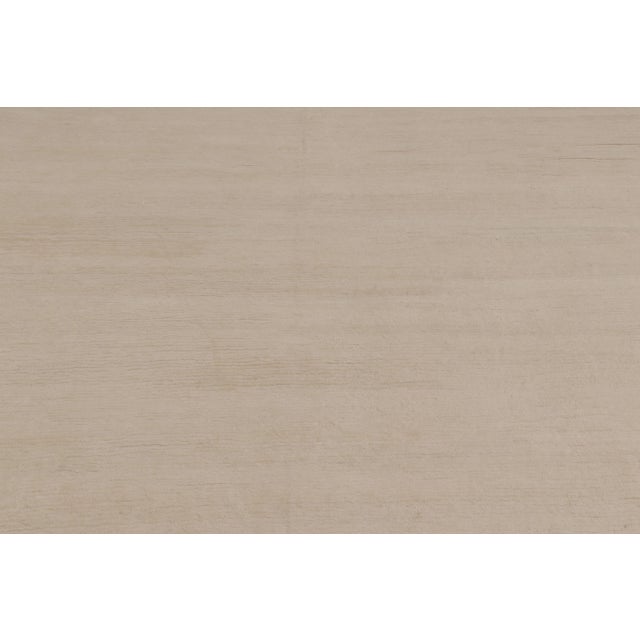 Rug & Kilim Rug & Kilim’s Oversized Modern Textural Rug in Beige and Cream Striae For Sale - Image 4 of 8