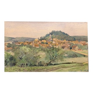 Hans Meyer-Kassel, Rauschenberg, Oil Painting on Canvas For Sale