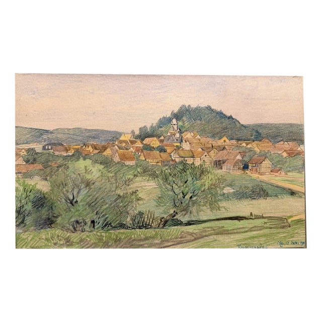 Hans Meyer-Kassel, Rauschenberg, Oil Painting on Canvas For Sale