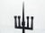 Brutalist Candelabra in Black Forged Steel, 1950s For Sale - Image 4 of 11