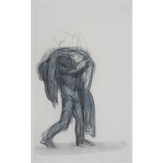 After Auguste Rodin, Demon Carrying a Shadow, 19th Century, Engraving For Sale - Image 7 of 7