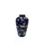 Vintage Dark Cobalt Blue Flower Bird Enamel Porcelain Art Vase For Sale - Image 9 of 9