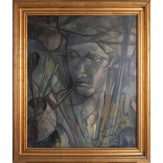 The Artist and His World, Oil on Canvas For Sale - Image 7 of 7