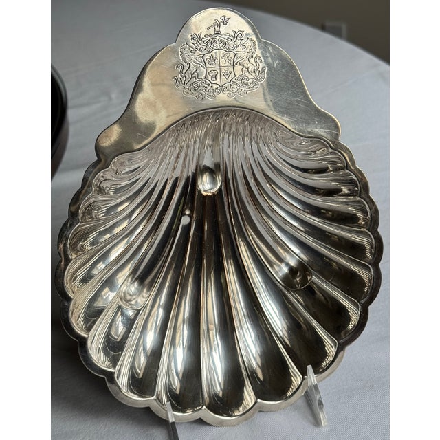 American Vintage Silver Plated Shell Motif Dish For Sale - Image 3 of 11