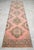 Rose Hand-Knotted Oushak Runner Rug Faded Pink Low Pile Hallway Decor Kitchen Rug- 3'2″x 12'4″ For Sale - Image 8 of 14