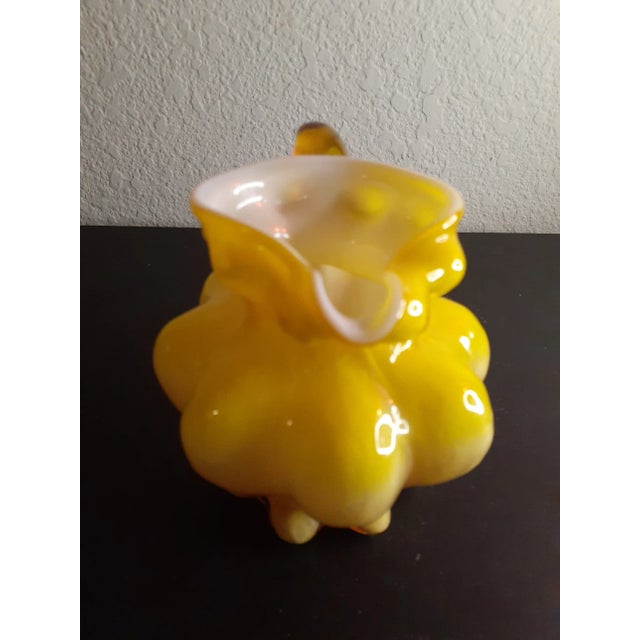 Vintage Kanawha Yellow Cased Glass Miniature Pitcher For Sale - Image 9 of 10