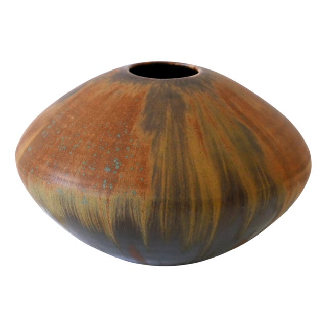 Vintage Studio Pottery Ceramic Vase by Ilse Ludwig-Korbel, Germany, 1984 For Sale