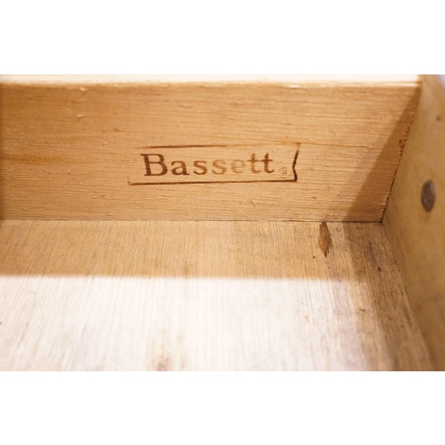 Bassett Furniture Solid Walnut Early American 26" Cabinet Nightstand 260-2060-271 For Sale - Image 9 of 14