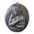Antique Oval Bronze Bas-Relief Wall Plaque Portrait of a Nude Maiden For Sale