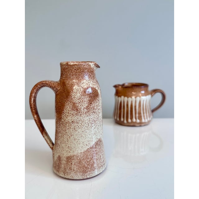 Rustic Studio Ceramic Pitchers by Helma Klett, Germany, 1980s, Set of 2 For Sale - Image 3 of 13