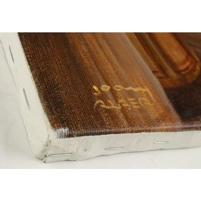 Vintage "Saloon Scene", Joan Albert (Spain, Ca,1919-), on Canvas, Oil Painting For Sale - Image 9 of 11