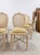 Set of 6 Vintage Cane Dining Chairs Coastal Chic W/ Captains Chairs Hollywood For Sale - Image 13 of 16