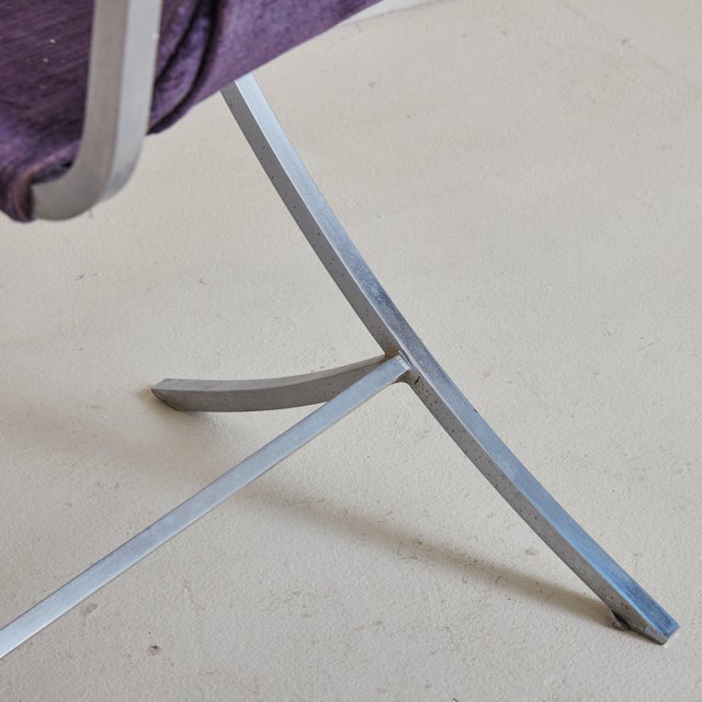 Set of 6 Chrome Dining Chairs Attributed to Pierre Cardin for Maison Jansen, France 1970s For Sale - Image 9 of 11