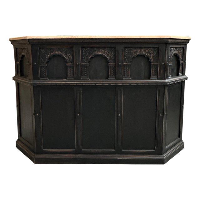 Early 20th Century Oak Bar Counter For Sale