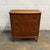 This Danish teak chest has a great mid-century look, with a softly curved front, rounded legs, and distinctive circular...