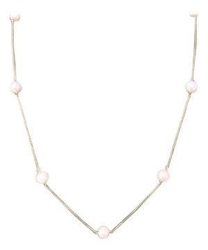 Akoya Pearl Necklace 14 Karat Gold Women Certified