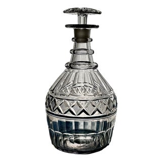 Antique Georgian Cut Glass Decanter, 1810s For Sale