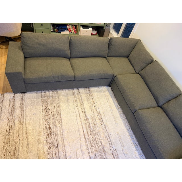 A. Rudin sectional, style #2644 with Pindler & Pindler “Hayworth” in Charcoal. Purchased in 2013, but not placed in home...