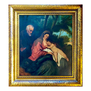 18th- To 19th-Century Old Master “The Rest of the Holy Family During the Flight Into Egypt” After Anthonius Van Dyck